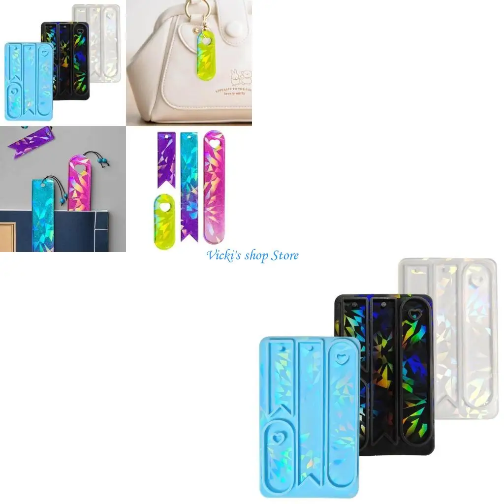 Colorful Lasers Mold for Bookmarks Making Book Pendant Casting Mould Adorment