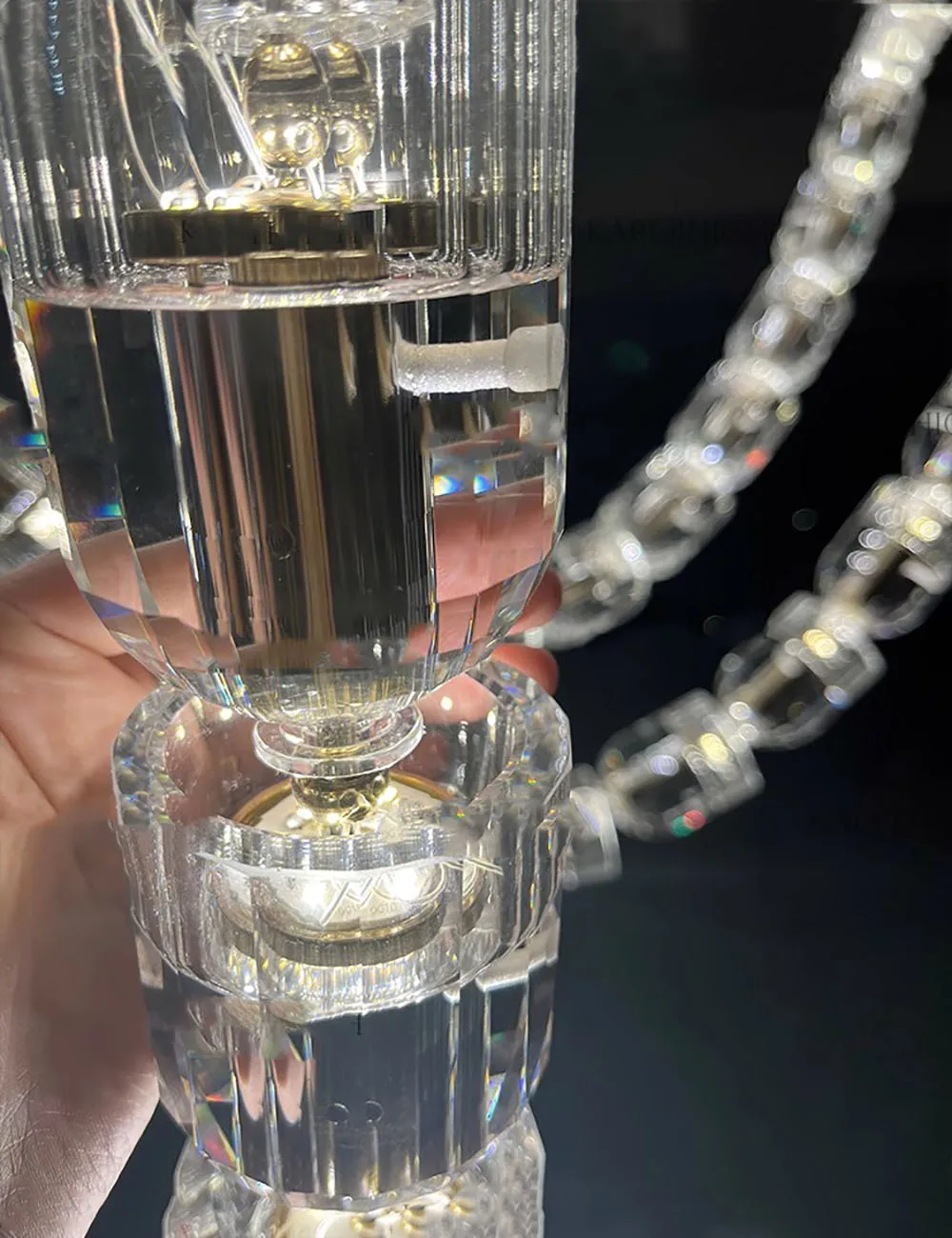 Nordic Postmodern Villa Living Room Brass Spanish Marble Pendant Light Minimalist Designer Hotel Lobby Circle Chandelier