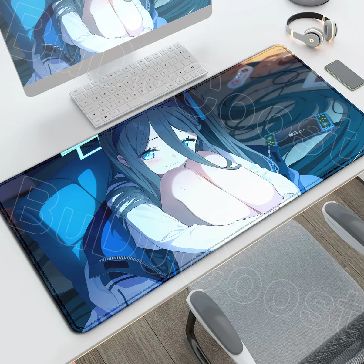 PC-Gummi-Zubehör Tendou Alice Blue Archive Spiel-Mauspad XXL Gaming-Computer-Tastaturmatte mit Verriegelungskante Büro-Laptop-Unterlage – Detail 10