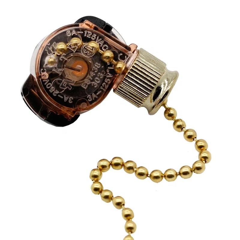 

ON OFF 2 position 3A 250VAC 6A 125VAC Ceiling Fan Light pull chain switch
