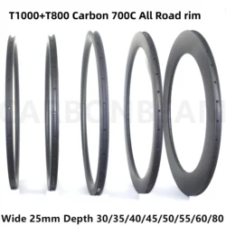 only 280g T800 super light carbon road rims 25mm wide 30mm 35mm 38mm 40mm 45mm 55mm 50mm 60mm 700c road carbon bicycle rims