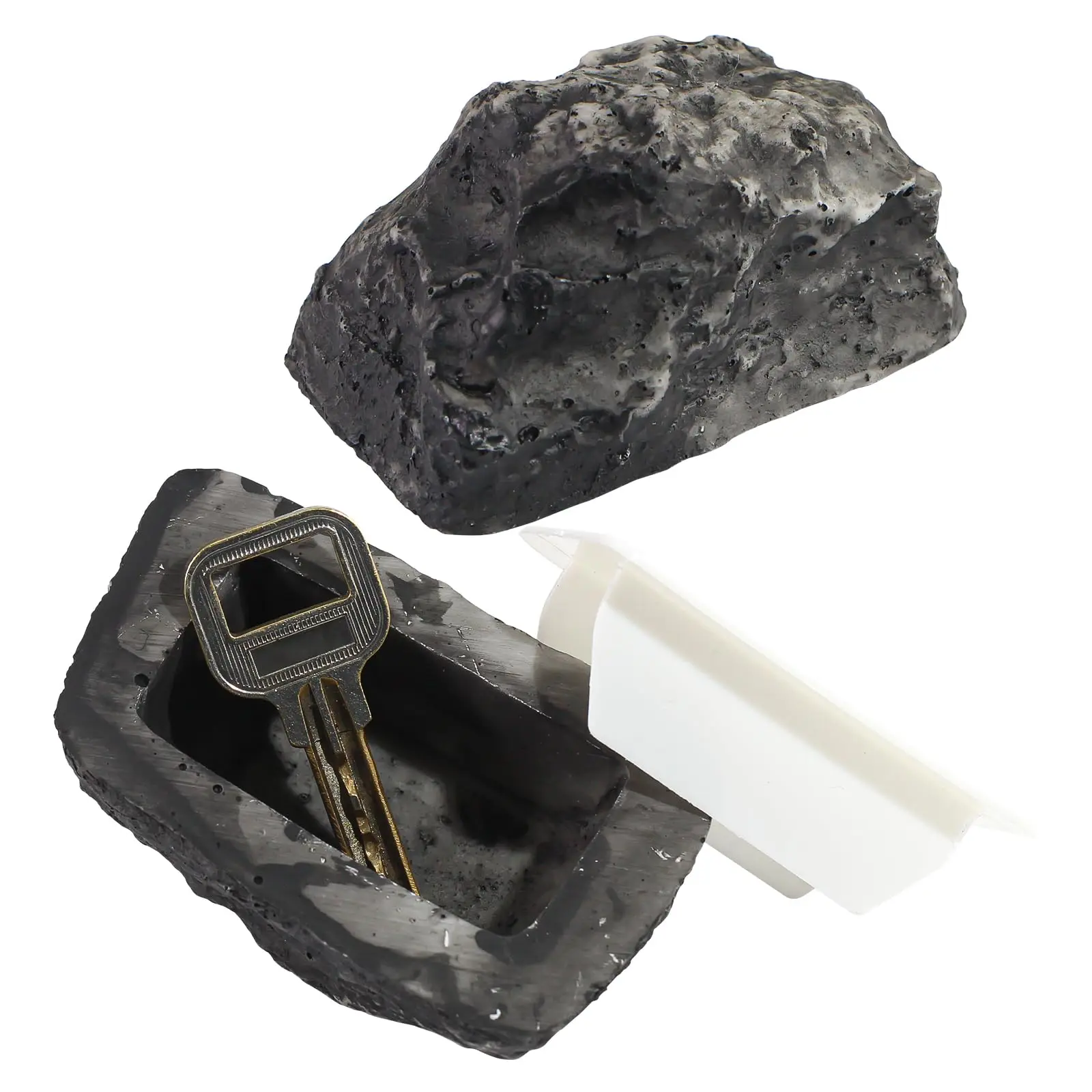 Fake Rock Key Hider Stone Key Box Simulation Stone Weatherproof  Outdoor Courtyard Hidden Door Key Box For Home Spare Key Safe