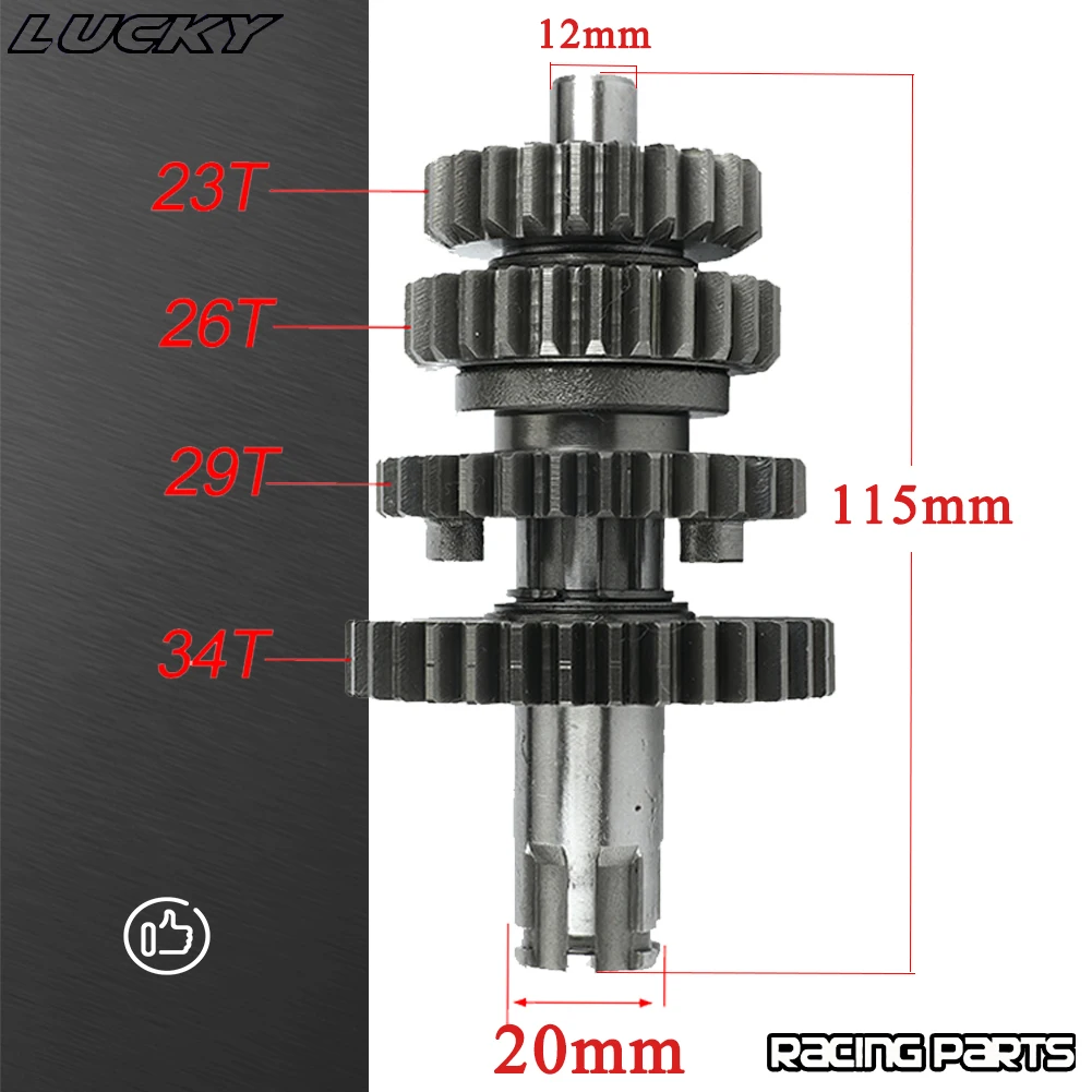 LF125 Transmission Gear Box Main Counter Shaft Assy For Lifan 125 1P52FMI 125cc Horizontal Engine Kayo BSE Dirt Pit Bike Parts