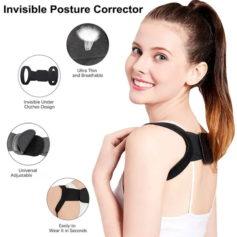 1Pcs Adjustable Posture Corrector Back Support Shoulder Belt Rectify Straighten Correction Spine Health Postural - view 4
