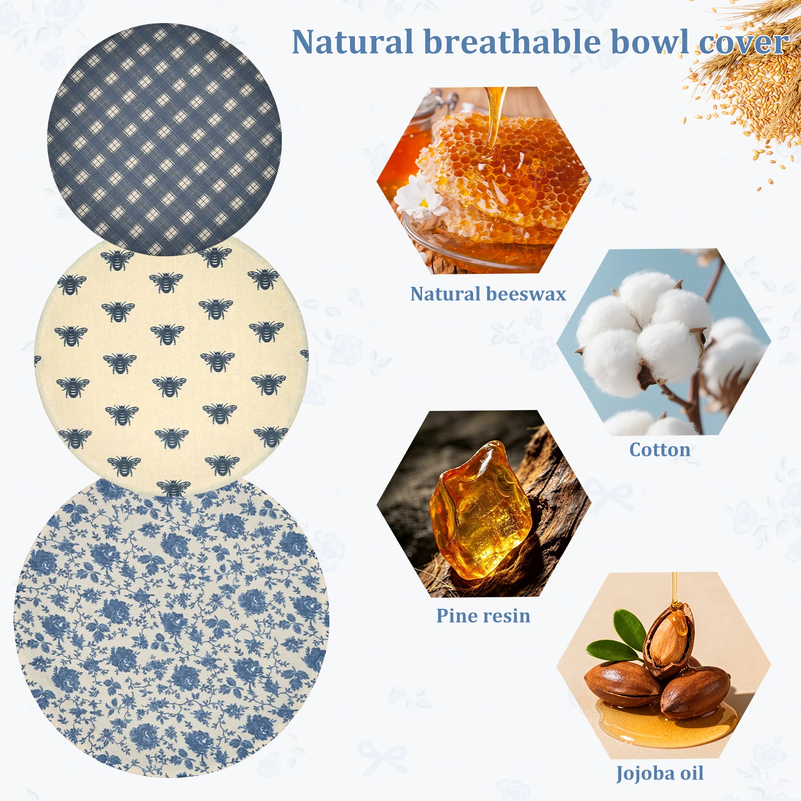 3/6 szt. Ściereczka z wosku ps – Beeswax Wrap Reusable recenzja i cena