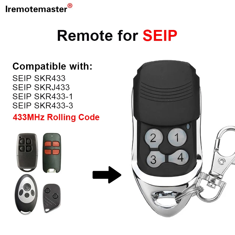 For SEIP SKRJ433 SKR433-1 SKR433-3 433MHz Barrier Gate Control Garage Door Command Door Opener Rolling Code