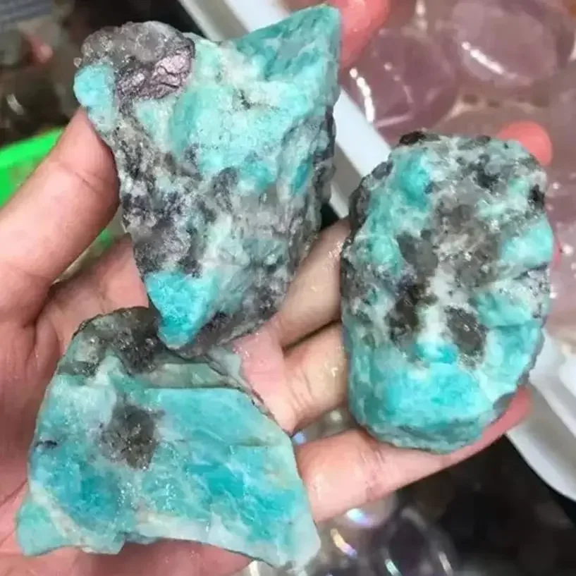 Natural Amazonite Rough Stone for Tumbling Bulk Lot Fountain Rocks Wire Wrapping Wicca Reiki Healing Crystals