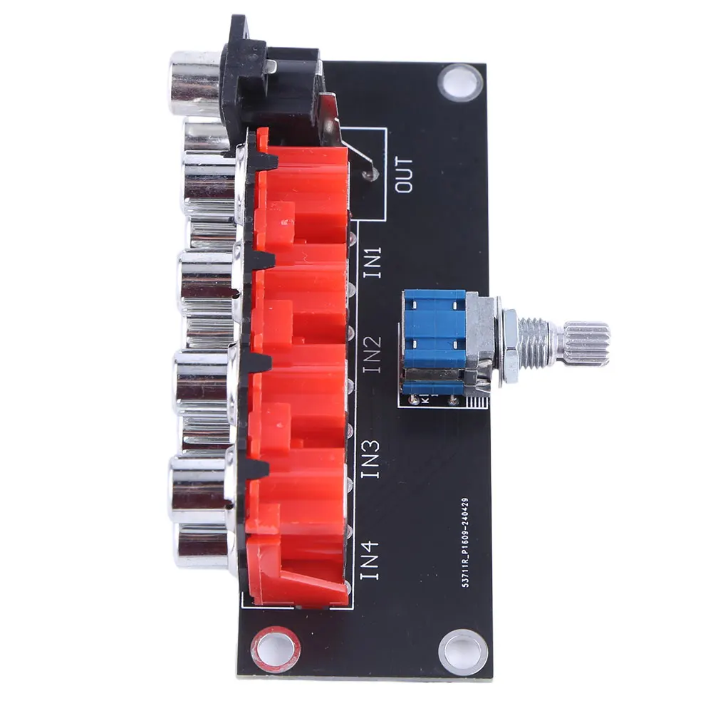 4 Way Dual Channel Audio Source Signal Relay Selector Board RAC Lotus Input Stereo Sound Source for Switcher Rotary ForSwitch