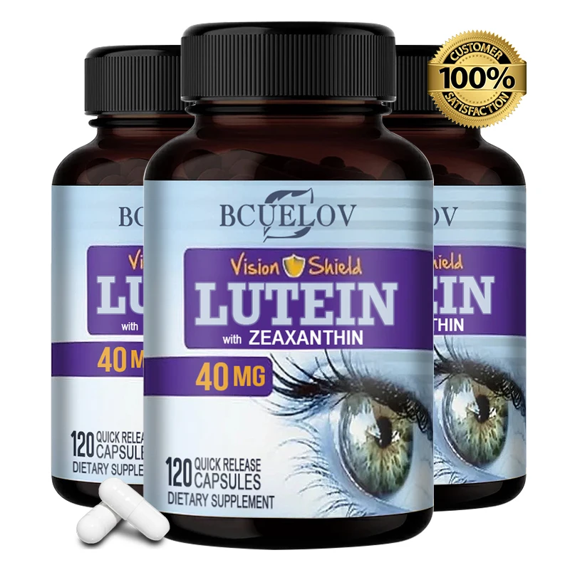 Cápsulas de Lutein para ojos, extracto de zeaxantina y arándano, soporta la tensión ocular, ojo seco y visión, mezcla de Lutein para la salud