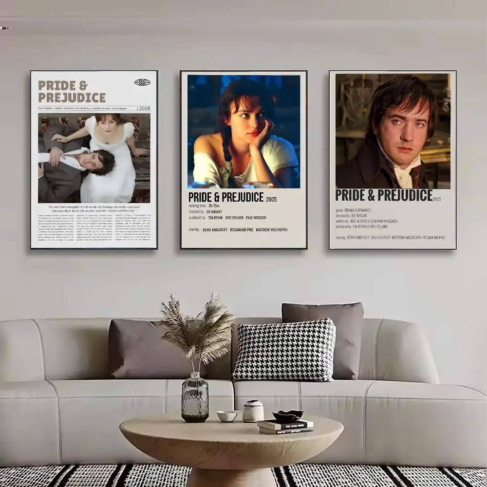 Pride And Prejudice Retro TV Movie Painting Calligraphy Canvas Poster Wall Art for Bedroom Living Room Home Decor Gift