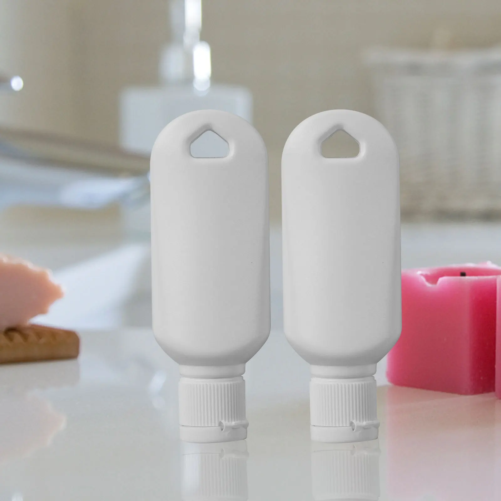 10 Uds. Botellas de plástico de 30Ml para loción y champú, botellas de prensa de HDPE de tamaño de viaje rellenables para lavado de cara, gel de baño, crema solar para manos