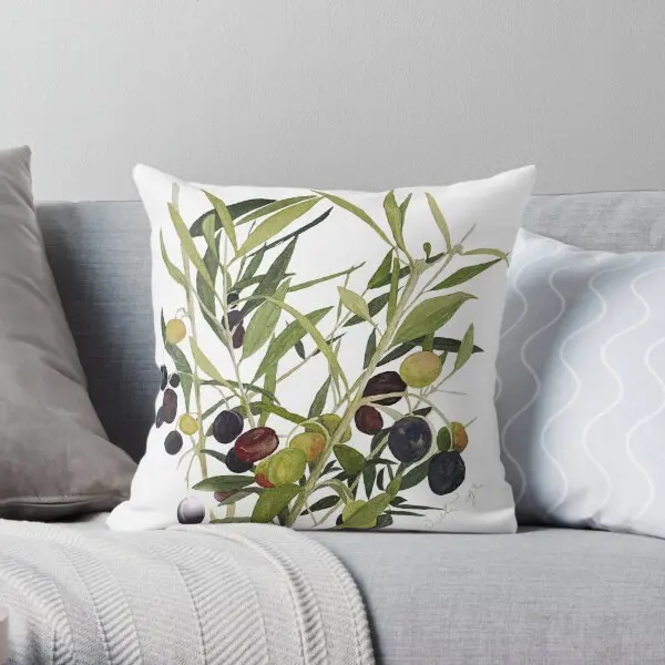 Olive Branch  Printing Throw Pillow Cover Car Wedding Decor Home Bedroom Cushion Soft Sofa Anime Pillows not include One Side