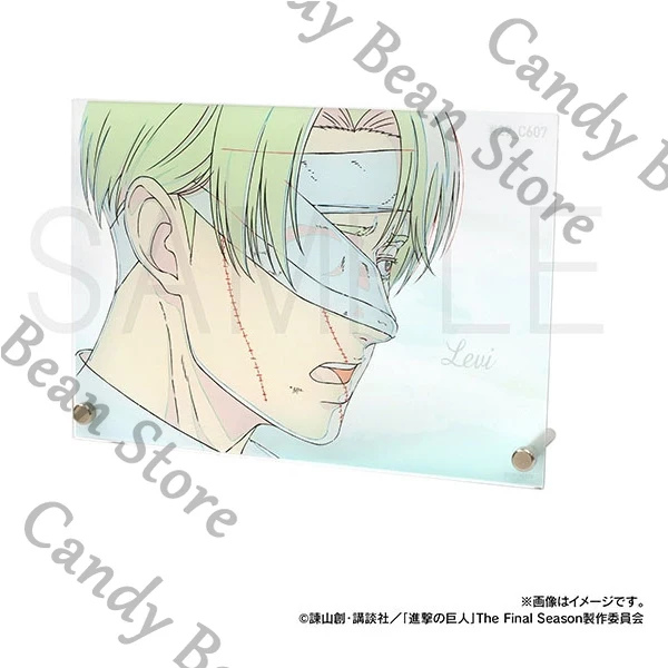 

Official Anime Attack on Titan Levi Ackerman Cosplay Original Painting Acrylic Plate Cartoon Board Sheet Souvenir Collection