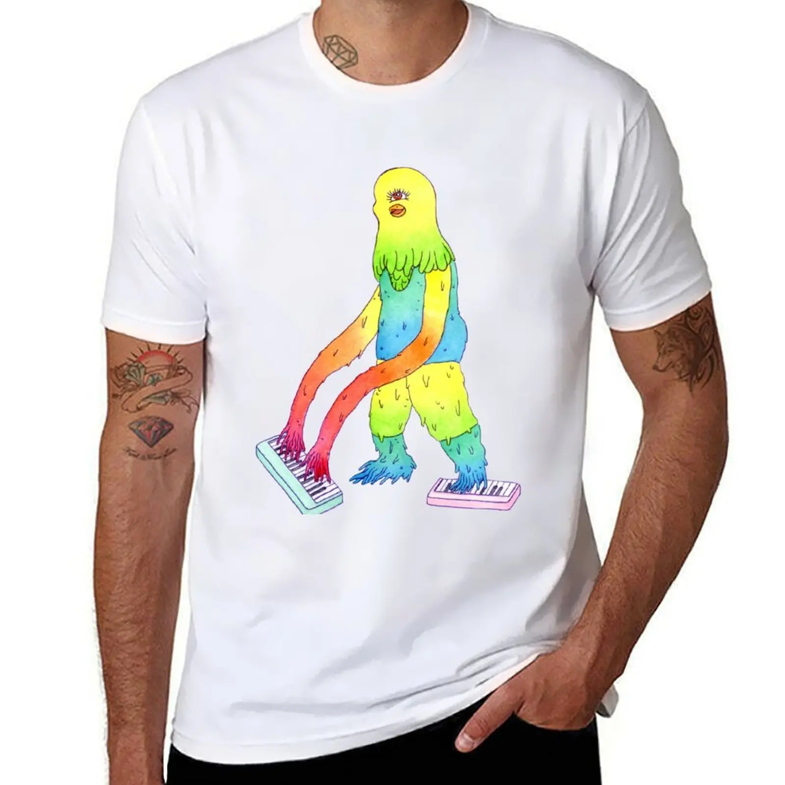 

Sweet Synth Song - Get Down With This Funky Piano Bird T-Shirt t shirts for man cotton funny T-Shirt