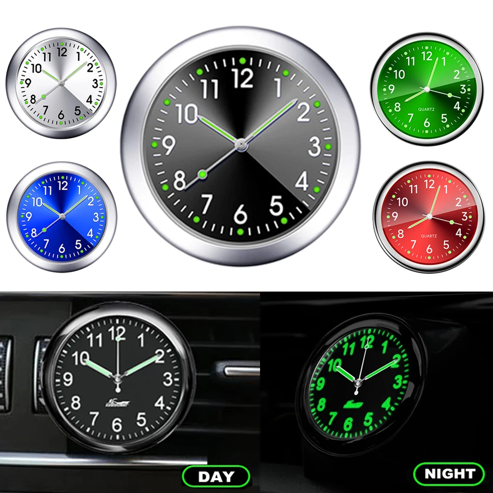 In Car Mini Luminous Car Clock Waterproof Electronic Clock Quartz Watch Bicycle Motorcycle Watch Auto Dashboard Clock 40MM