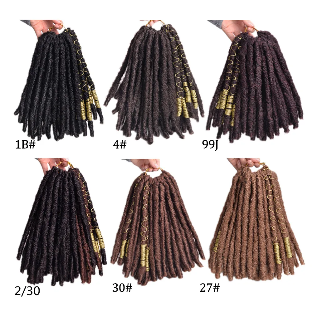 Chorliss Crochet Hair Dreadlocks Faux Locs Braiding Hair Extensions Synthetic Dreadlock Jumbo 10 inch 12 Strands  For Women