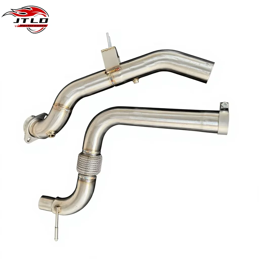 Stainless Steel Exhaust Downpipe For Ford Mustang 2.3L EcoBoost High Flow Turbo Downpipe Direct Fit Exhaust Pipe Performance