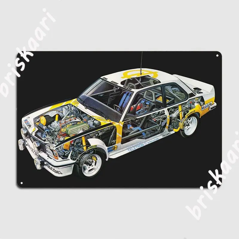 1979 Opel Ascona 400 Rally Poster Metal Plaque Club Home Vintage Club Bar Poster Tin sign Poster