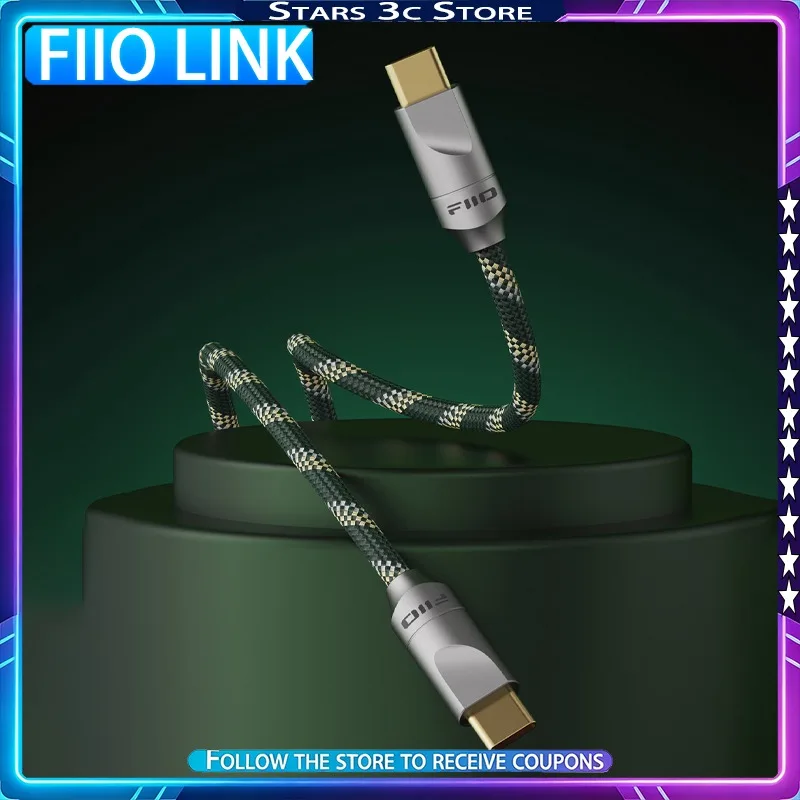 FiiO LINK Series Audio Decoder Adapter Type-C To Type-C OTG Cable Aluminum Alloy Plug Housing Music Headphone Accessories
