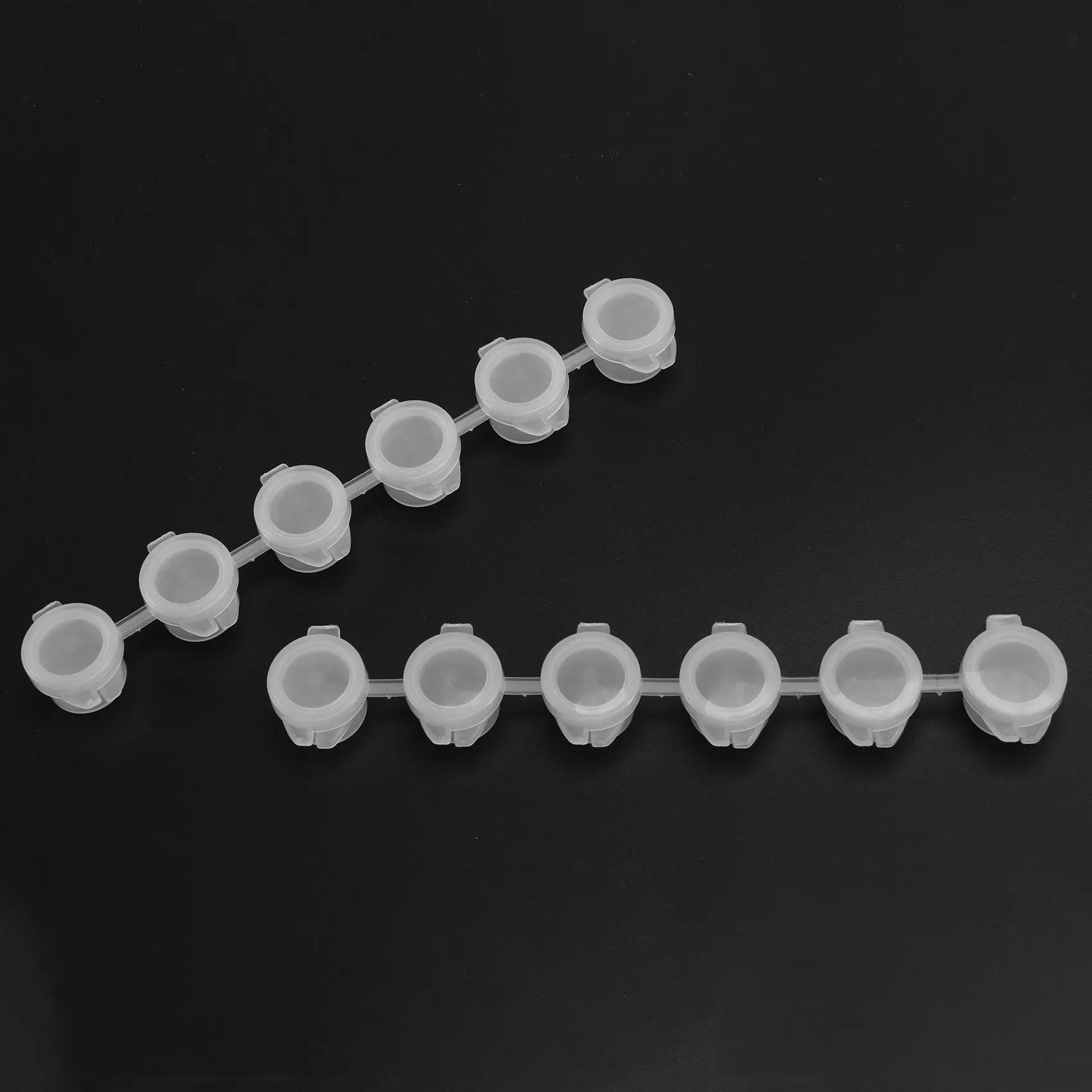 BOFF-240 Pezzi Vaso di Vernice Vuoto, 40 Strisce Mini Contenitore di Vernice Acrilica Strisce di Stoccaggio con Coperchi per Arti e Artigianato Vernice 3Ml