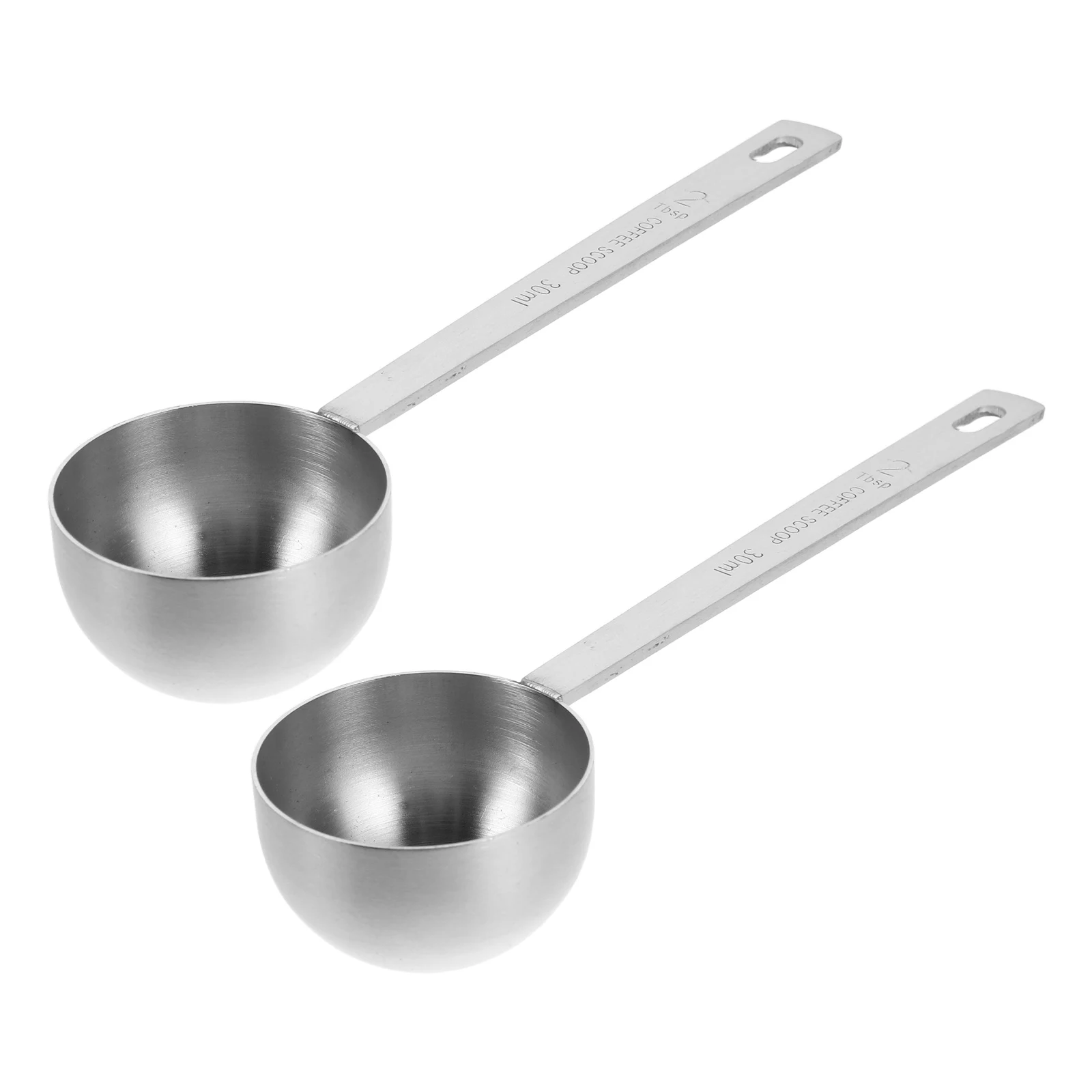 

2Pcs 30ml Stainless Steel Measuring Spoon Coffee Bean Scoop for Loose Powders Baking Stainless Steel Measuring Scoop