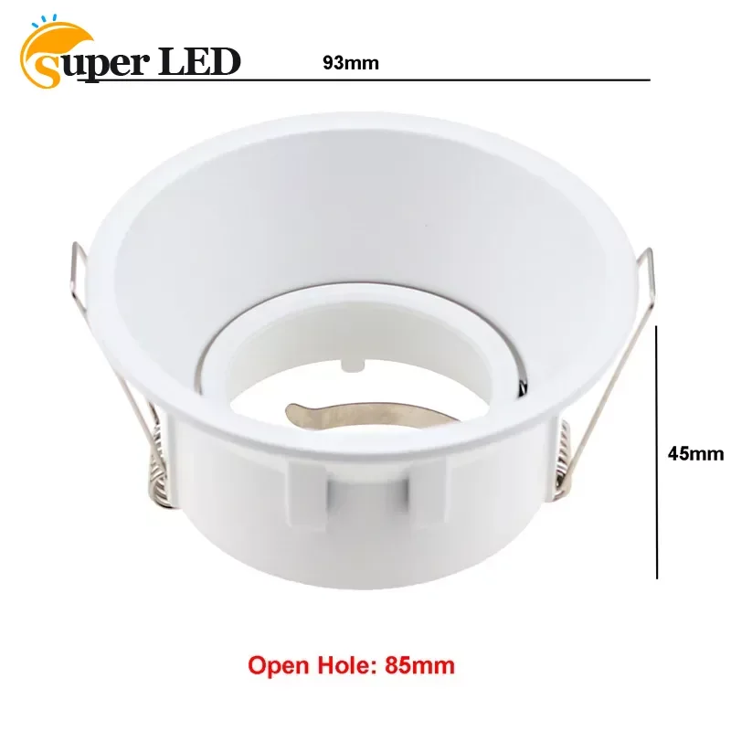 Gu10 Lamp Downlights Flush Mount Light Ceiling Aluminum Alloy Round Square Cut Out 85mm Fixture Frame