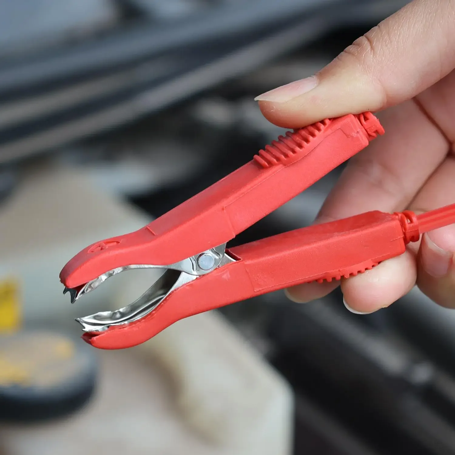 Red Black Insulated Battery Alligator Clips Heavy Duty Crocodile Clamp Car Battery Test Cable Electrical Connection Accessories