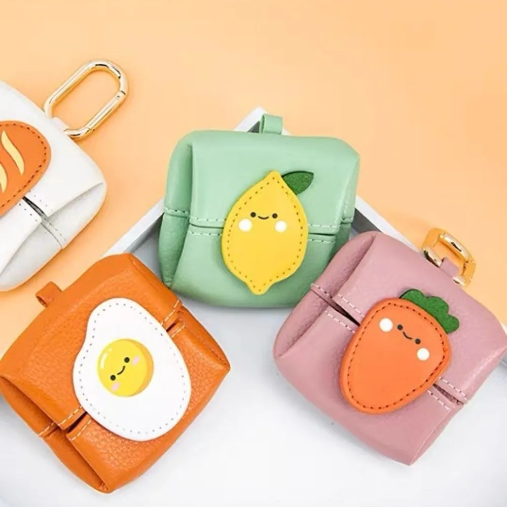 Storage Bag Cute Leather Earphone Bag Multipurpose Avocado Mini Lipstick Bag Korean Style Wallet Fruit Coin Purse Girls