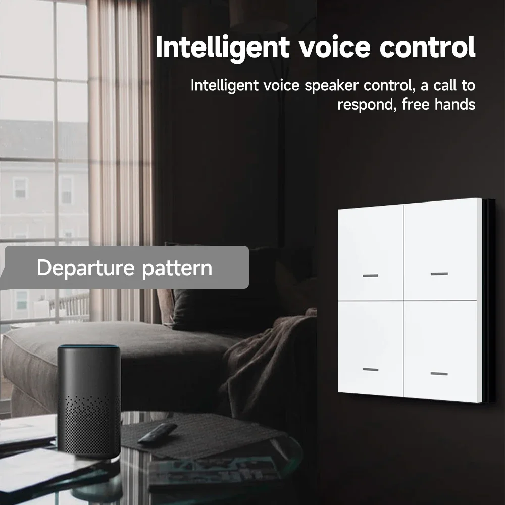 Tuya Zigbee Smart Scene Switch-knop 4-voudige draadloze schakelaar Drukknopcontroller Smart Home Automation Scenarioschakelaar