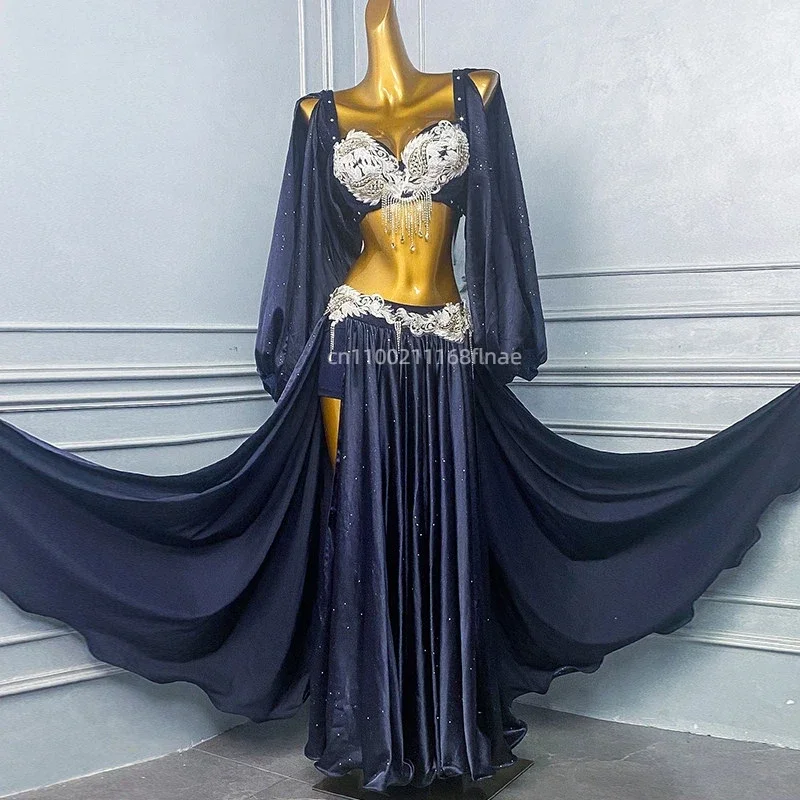 2026 New Oriental Belly Dance Table Dance Performance Costume Long Skirt Set Grand Swing Skirt Stage Performance Women's