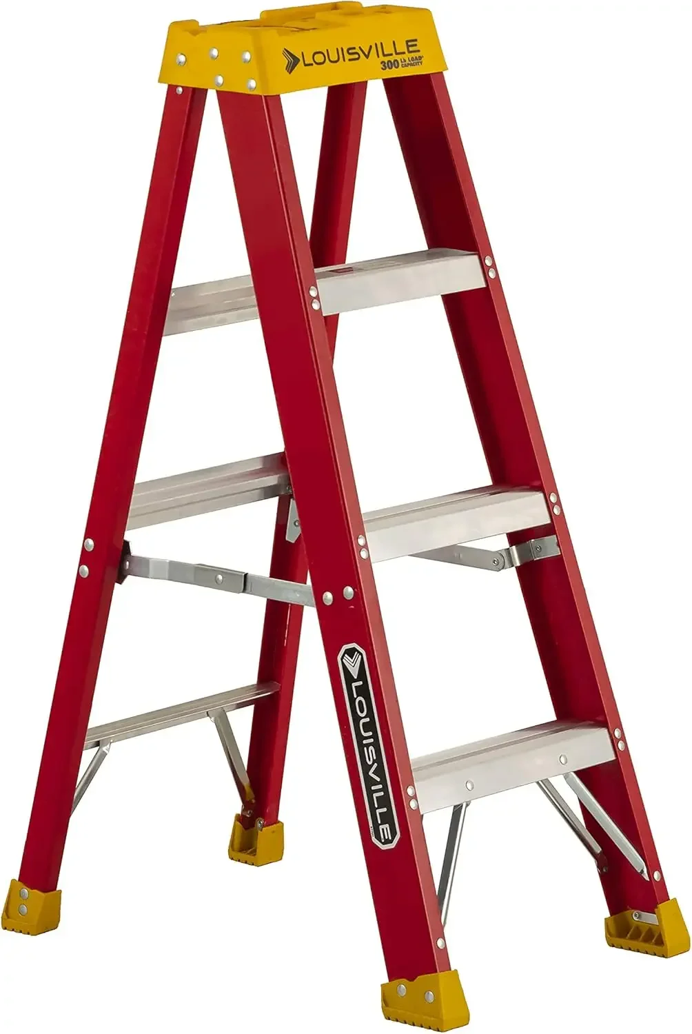 Ladder 4-Foot Fiberglass Step Ladder, 300-Pound Load Capacity, Type IA, L-3016-04