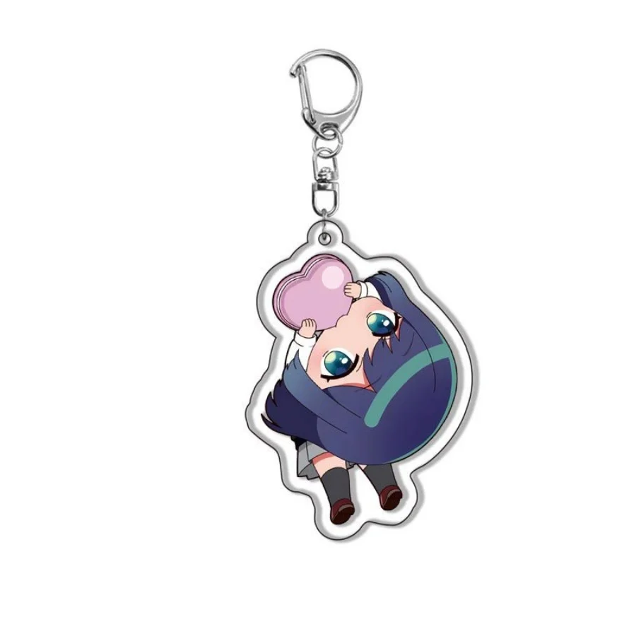 6 قطعة Oshi no Ko Ai Hoshino روبي Hoshino سلسلة مفاتيح مصنوعة من الأكريليك أنيمي حلقة رئيسية على ظهره قلادة حافة ناعمة هدية لمحبي