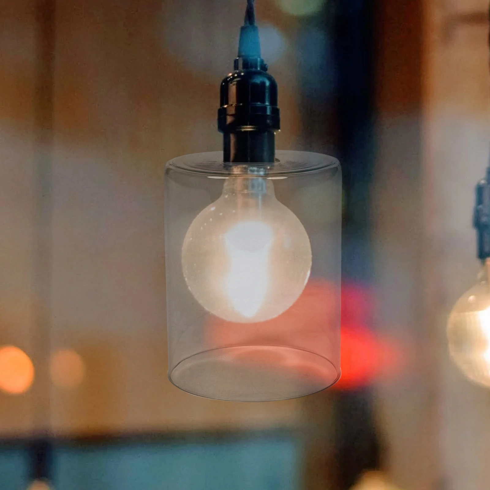 

1Pcs Glass Lampshade Simple Transparent Style for Home Light Fixtures Glass Lamp Cover Transparent Lamp Cover