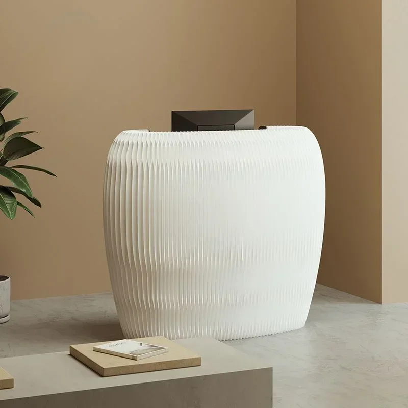 Modern simple commercial paper office reception desk clothing store convenience small bar exhibition information desk