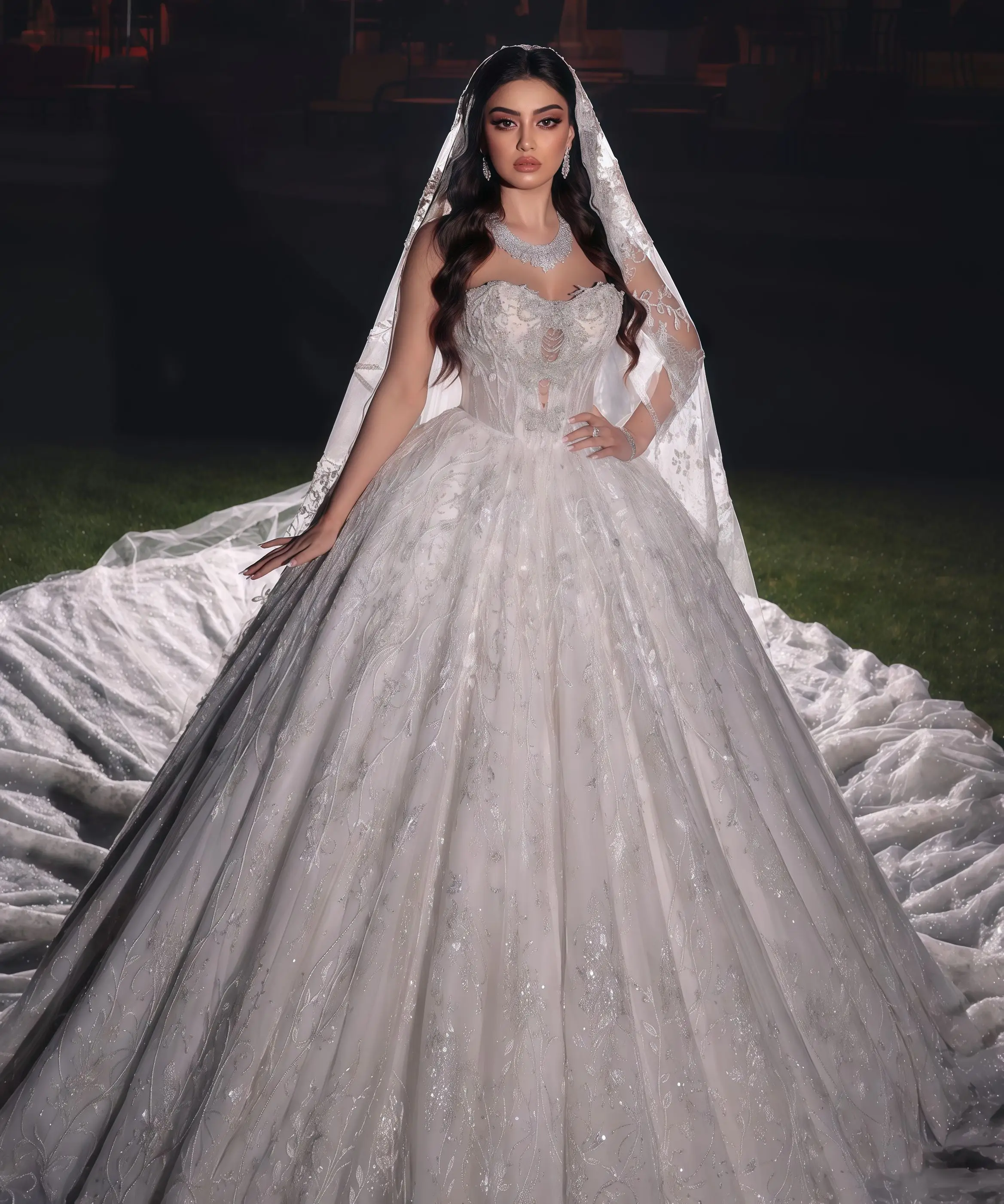 Customized Exquisite Ball Gown Wedding Dresses Sweetheart Shining Beads Lace Up Backless Chapel Vestidos De Noiva Robe De Mariée