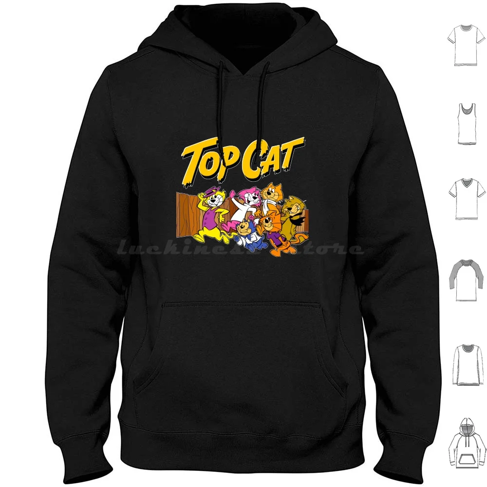 

Top Cat-Ограниченная серия | Идеальный подарок толстовка из хлопка с длинным рукавом топ с котом из мультфильма суббота утром 1960S 60S 70S офицер