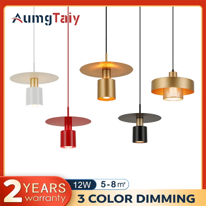 Modern Minimalist Ceiling Light Pendant Lights Brass Bedroom Bedside Kitchen Bar Hanging Lamp E27 Bulb Wire Adjustable Gold