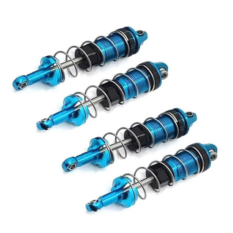 4Pcs Metal Shock Absorber Damper for SCY 16101 16102 16103 1/16 RC Car Upgrades Parts Accessories,Blue