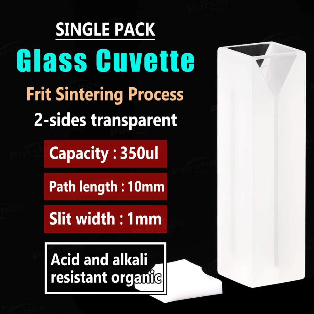 Glas-Schlitz-Mikroküvette 1/2/3/4/5mm Schlitzbreite Beidseitige Lichtdurchlässigkeit Schattierter/Nicht-schattierter Typ Labor-Probenküvette – Detail 10