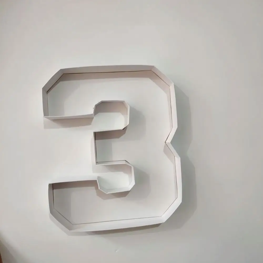 Number 0 To 9 Candy Storage Box Paper Snack Tray For Birthday Party Holiday Celebration Food Display Plate