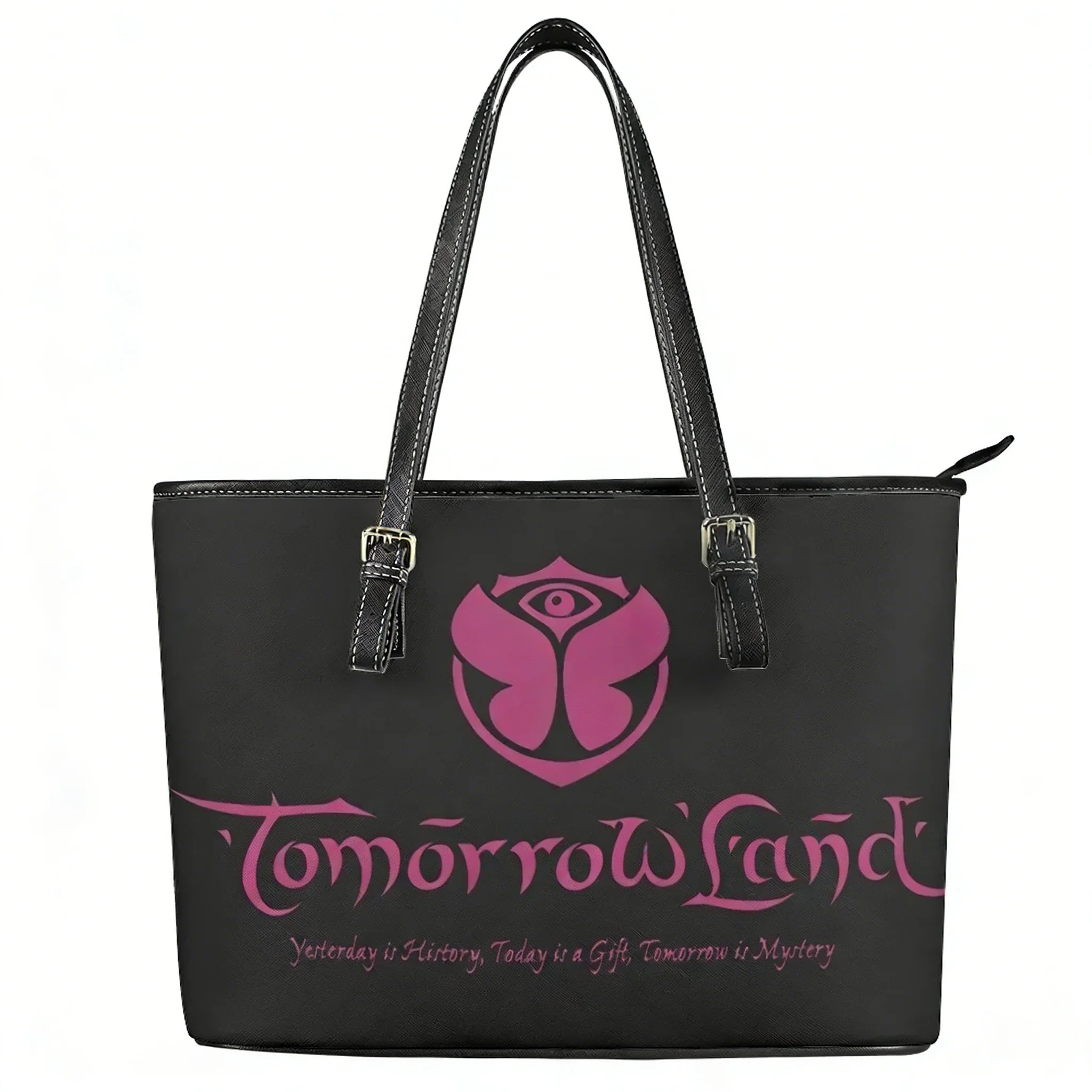 

Tomorrowland Flag Music Festival Custom Handbag Womens Mens Personalized Tote Bag Shoulder Bag Business Leather Purse Travel Bag