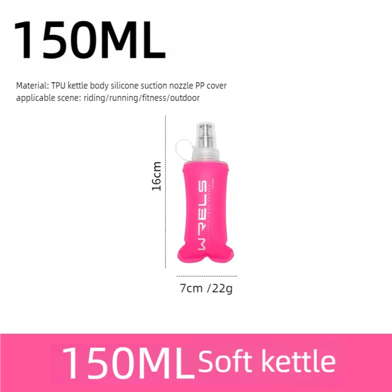 Fietsen Sport Waterfles Lekvrije Duurzame Zachte Kolf High Flow BPA Gratis Draagbare TPU Opvouwbare Waterbeker Outdoor Hardlopen