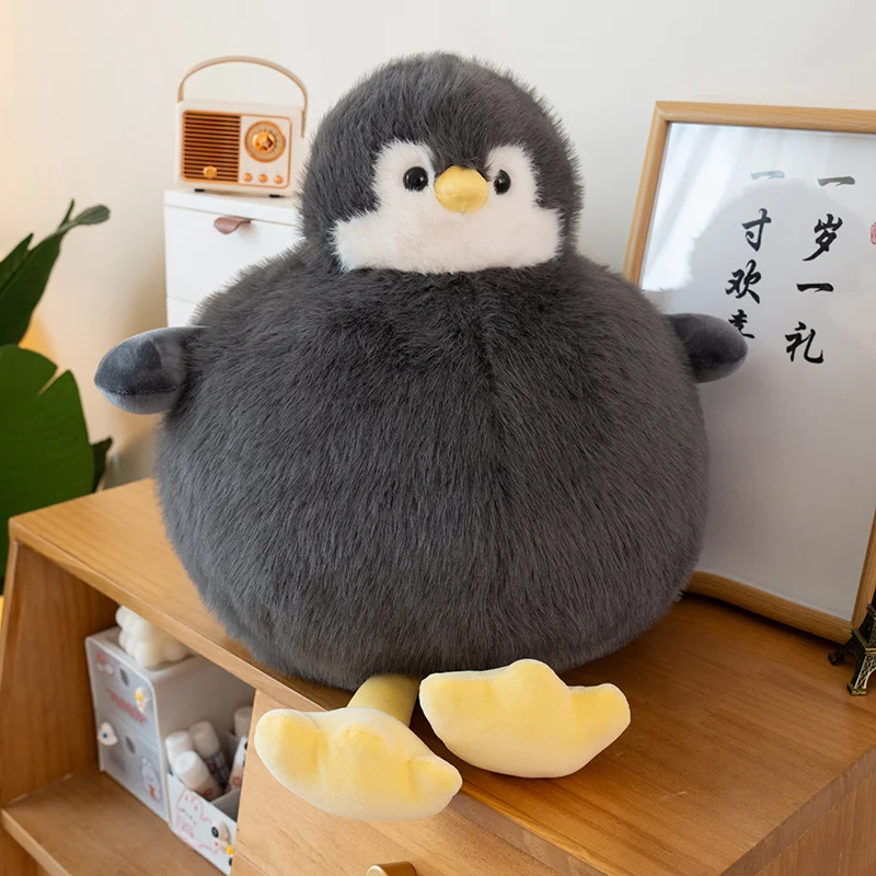 35-60cm Cartoon Creative Penguin Plush Doll Pillow Small Head Big Round Body Fun Animal Penguin Plush Toy Home Decoration