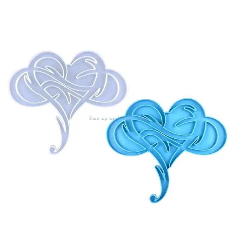 

R9JE Valentine's Heart Resin Mold DIY Silicone Craft Mold Wall Hanging Decor