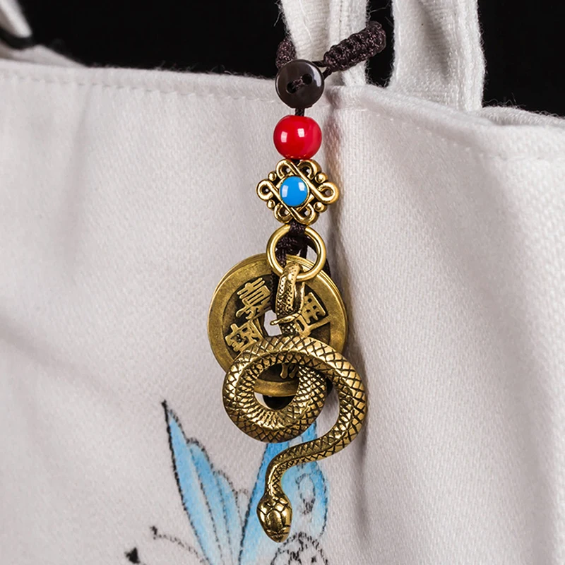 Porte-clés pendentif porte-bonheur du zodiaque chinois pour hommes et femmes, porte-clés de richesse créative, breloque de sac, cadeau de bijoux, accessoires de salle, année 2025