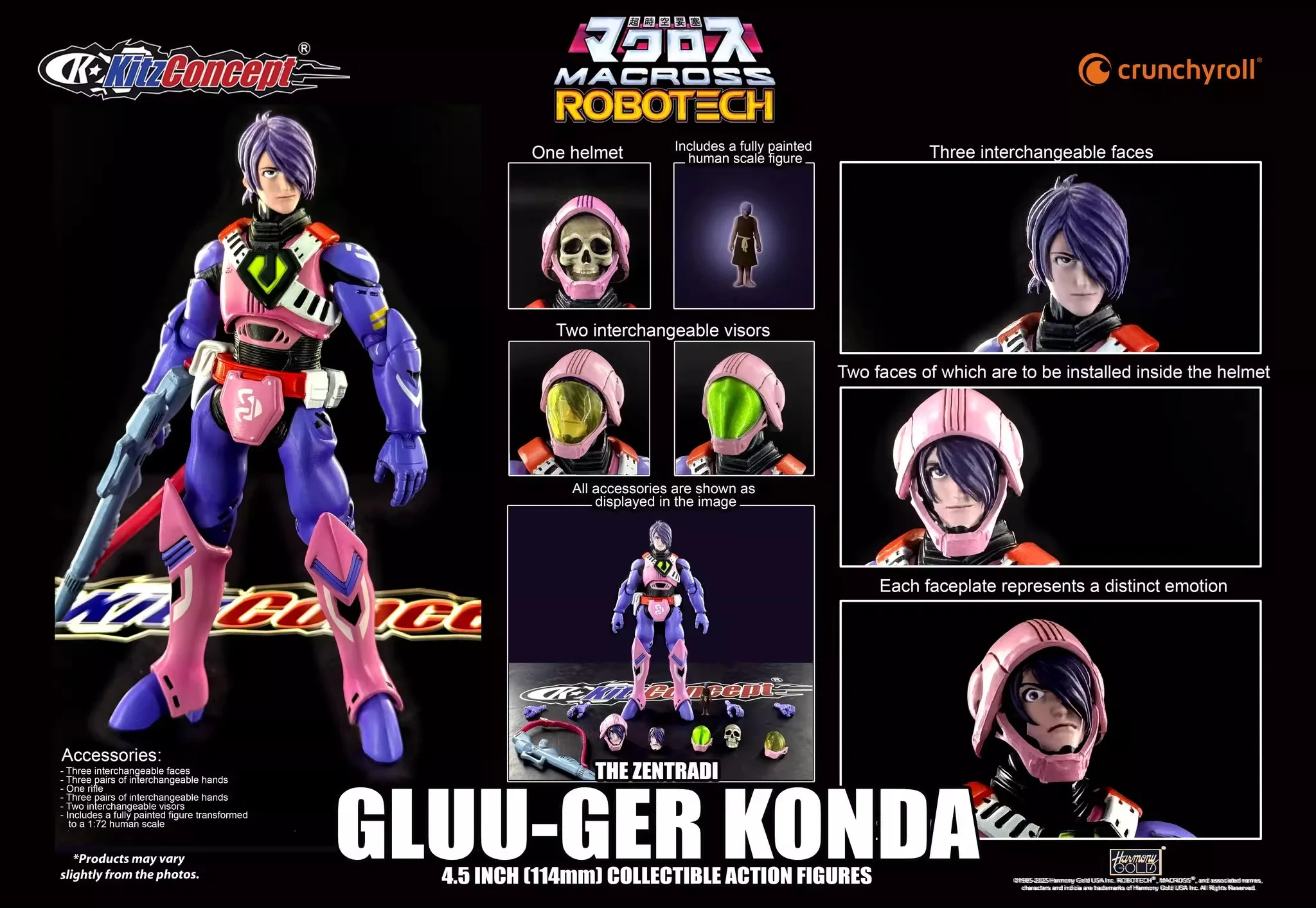 (มีสินค้าในสต็อก) ฟิกเกอร์ทหารเซ็นทราน KitzConcept ขนาด 1/72 จากอนิเมะมาโครส โรโบเทค ของสะสม พร้อมจัดส่ง