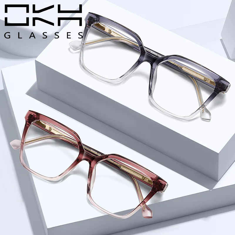 OKH نظارات مضادة للضوء الأزرق TR إطار قراءة شخصي أنثى وصفة طبية قصر النظر
