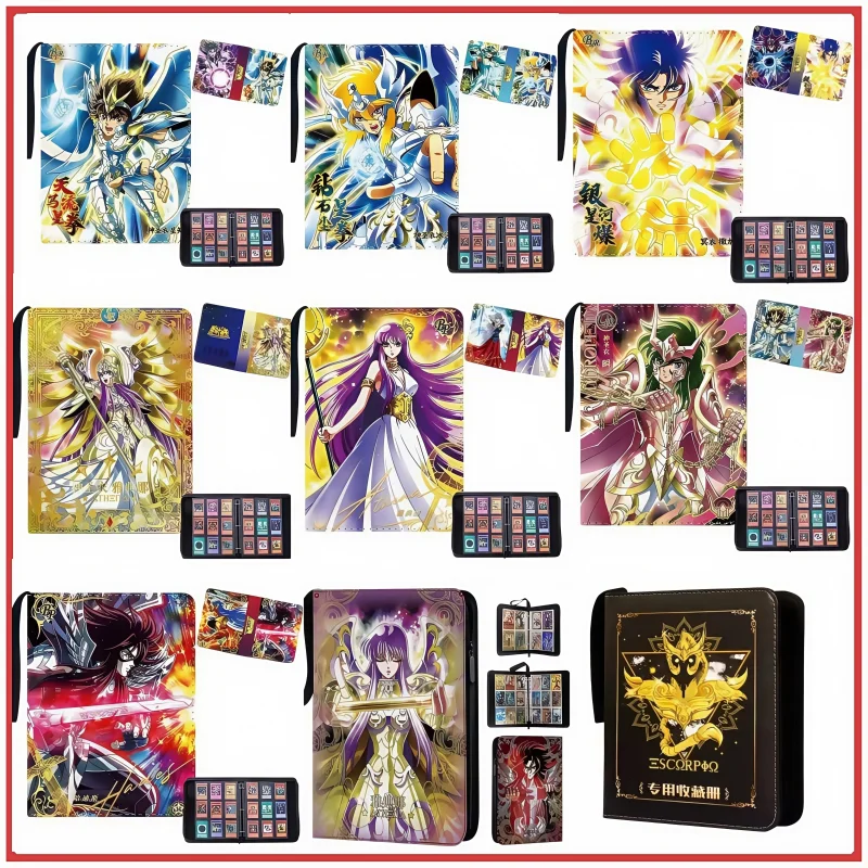 

900pcs Saint Seiya Card Binder Book Folder Anime Trading Game Cards Storage Case Holder PU Zipper Cards Collection Album