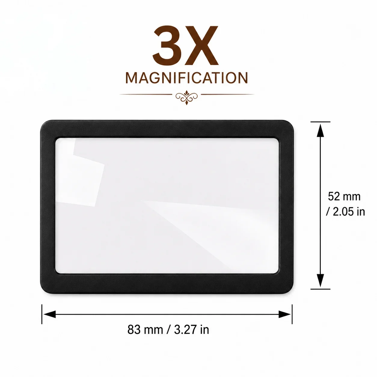 1-10pcs Portable Card-Sized Magnifying Glass Slim Pocket Magnifier for Reading Small Text,Receipts Fine Print,for Everyday Use