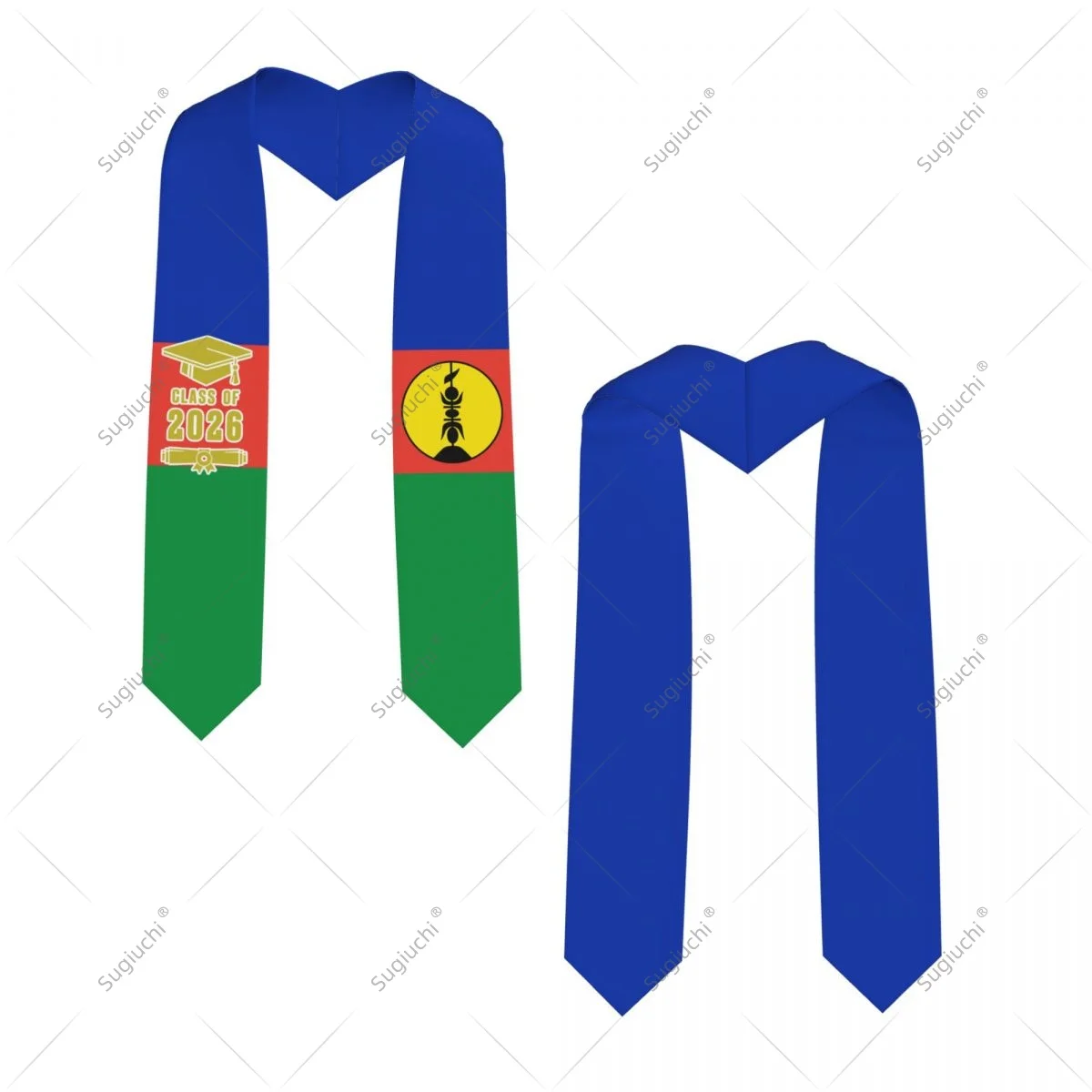 

New Caledonia Flag Class Of 2026 Graduation Stole Sash Scarf For International Students Proud Ceremony Adult Unisex